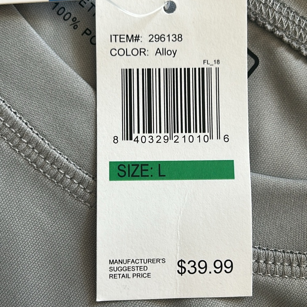 Reel Life Gray Long Sleeve Shirt Size Large. NWT. - Picture 9 of 9